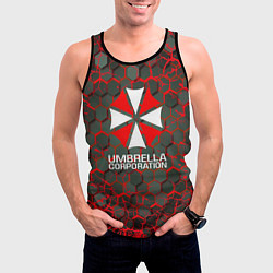 Майка-безрукавка мужская Umbrella Corporation соты, цвет: 3D-черный — фото 2