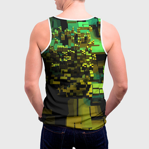 Мужская майка без рукавов Minecraft, pattern 2022 / 3D-Белый – фото 4
