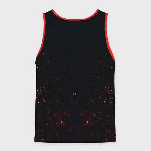 Мужская майка без рукавов Огненный тигр Сила огня / 3D-Красный – фото 2