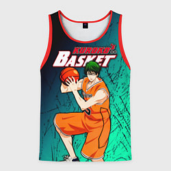 Майка-безрукавка мужская Kuroko no Basuke, Midorima Shintaro Шинтаро Мидори, цвет: 3D-красный