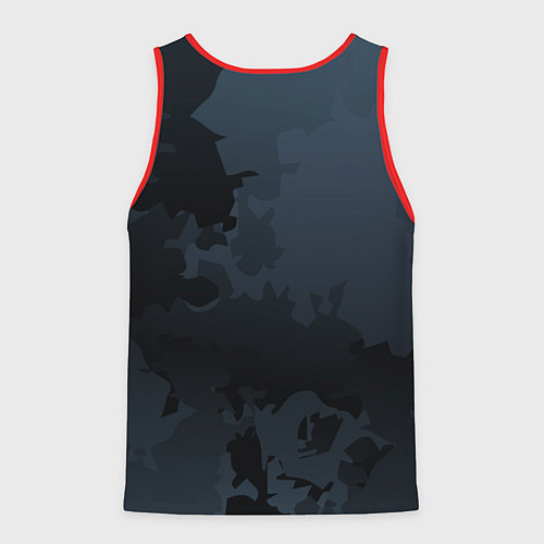 Мужская майка без рукавов Психоделическая корова-космонавт / 3D-Красный – фото 2