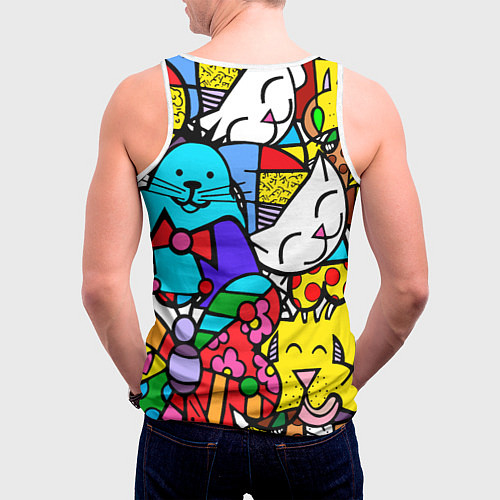 Мужская майка без рукавов Ромеро Бритто Настоящие лучшие друзья / 3D-Белый – фото 4