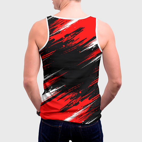 Мужская майка без рукавов SAMURAI CYBERPUNK 2077 КИБЕРПАНК 2077 / 3D-Белый – фото 4