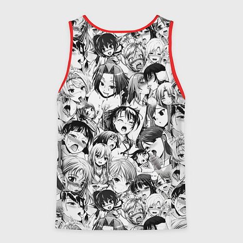 Мужская майка без рукавов АХЕГАО - AHEGAO / 3D-Красный – фото 2