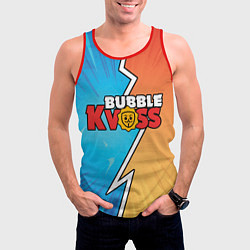 Майка-безрукавка мужская Бабл квас поп узор, цвет: 3D-красный — фото 2