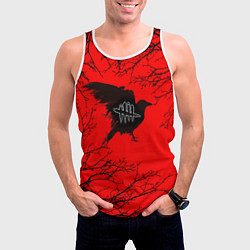 Майка-безрукавка мужская Dead by Daylight ворон, цвет: 3D-белый — фото 2