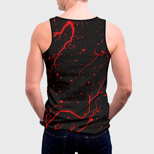 Мужская майка без рукавов ХАГИ ВАГИ Молнии / 3D-Черный – фото 4