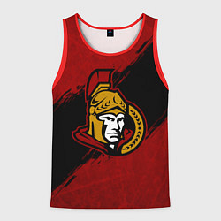 Майка-безрукавка мужская Оттава Сенаторз , Ottawa Senators, цвет: 3D-красный