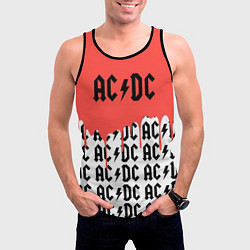 Майка-безрукавка мужская Ac dc rock, цвет: 3D-черный — фото 2