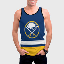 Майка-безрукавка мужская Buffalo Sabres, Баффало Сейберз, цвет: 3D-черный — фото 2