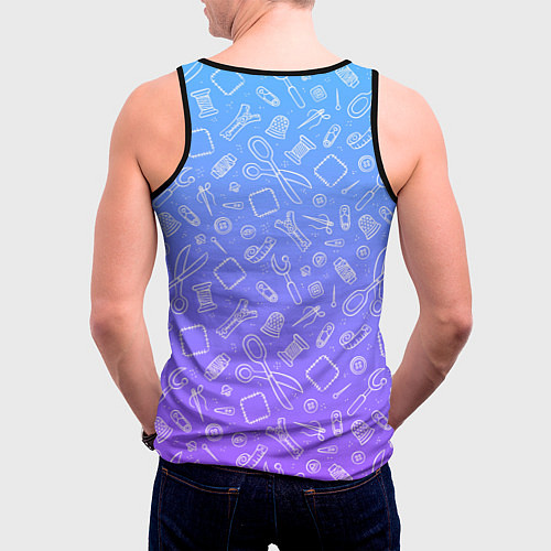 Мужская майка без рукавов Эта фарфоровая кукла влюбилась / 3D-Черный – фото 4