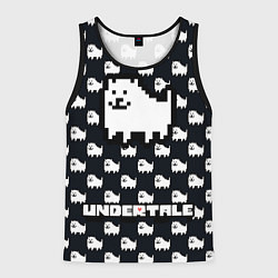 Майка-безрукавка мужская UNDERTALE DOG AND LOGO УНДЕРТАЛЕ, цвет: 3D-черный