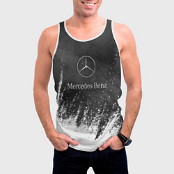 Майка-безрукавка мужская Mercedes-Benz: Облако с Брызгами, цвет: 3D-белый — фото 2