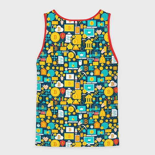 Мужская майка без рукавов Трейдер Криптовалют / 3D-Красный – фото 2
