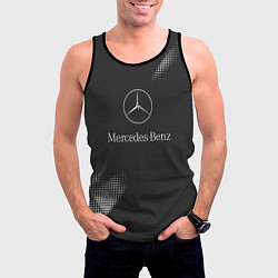 Майка-безрукавка мужская Mercedes-Benz Мерс, цвет: 3D-черный — фото 2