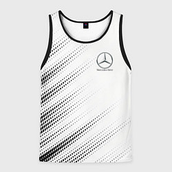Майка-безрукавка мужская Mercedes-Benz - White, цвет: 3D-черный