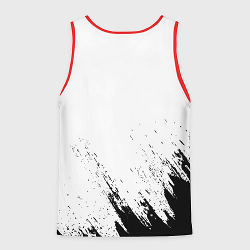 Мужская майка без рукавов Mercedes-Benz - White texture / 3D-Красный – фото 2