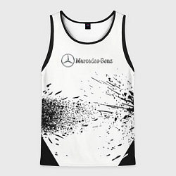 Майка-безрукавка мужская Mercedes-Benz - Брызги, цвет: 3D-черный