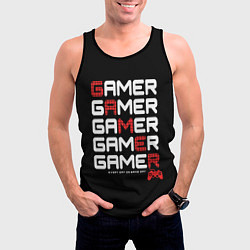 Майка-безрукавка мужская GAMER - GAMER - GAMER, цвет: 3D-черный — фото 2