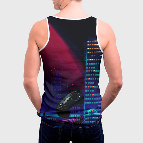 Мужская майка без рукавов SEGA MEGA DRIVE / 3D-Белый – фото 4