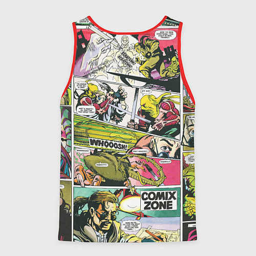 Мужская майка без рукавов Comix zone mutants / 3D-Красный – фото 2