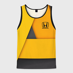 Майка-безрукавка мужская Honda - Yellow, цвет: 3D-черный