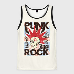 Майка-безрукавка мужская Punk Rock Панк, цвет: 3D-черный