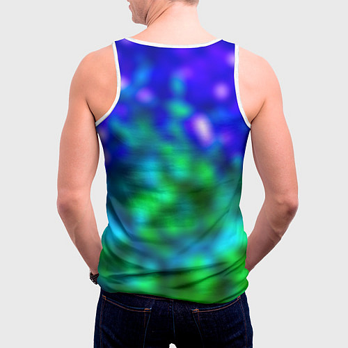 Мужская майка без рукавов Plants vs Zombies подсолнух / 3D-Белый – фото 4