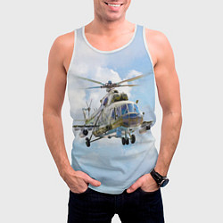 Майка-безрукавка мужская Многоцелевой вертолёт МИ-8, цвет: 3D-белый — фото 2