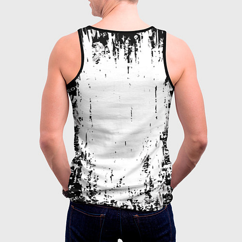 Мужская майка без рукавов Peugeot паттерн львов / 3D-Черный – фото 4