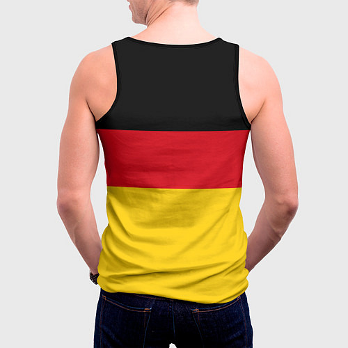 Мужская майка без рукавов Германия - Germany / 3D-Черный – фото 4