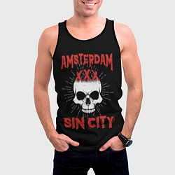 Майка-безрукавка мужская AMSTERDAM Амстердам, цвет: 3D-черный — фото 2