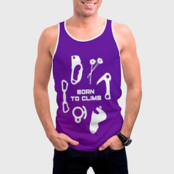Майка-безрукавка мужская Рожден, чтобы лазить по скалам, цвет: 3D-белый — фото 2