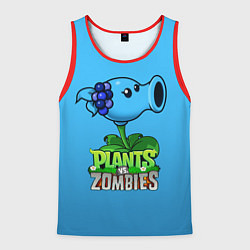 Майка-безрукавка мужская Plants vs Zombies - Морозный Горох, цвет: 3D-красный