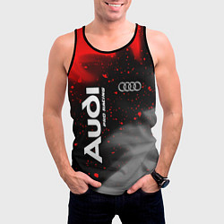 Майка-безрукавка мужская АУДИ Pro Racing Огонь, цвет: 3D-черный — фото 2