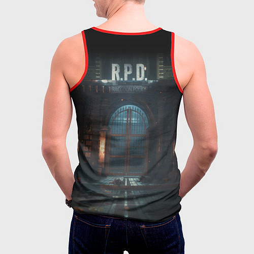Мужская майка без рукавов Claire Redfield from Resident Evil 2 remake by sex / 3D-Красный – фото 4