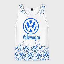 Майка-безрукавка мужская Volkswagen фольксваген, цвет: 3D-белый
