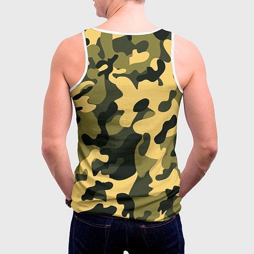 Мужская майка без рукавов Дачне войска в деле! / 3D-Белый – фото 4