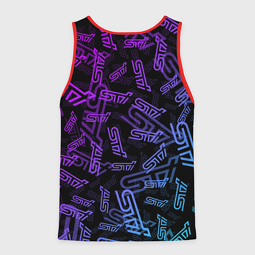Мужская майка без рукавов STI NEON PATTERN / 3D-Красный – фото 2