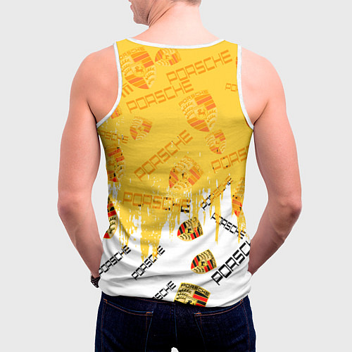 Мужская майка без рукавов Porsche порше паттерн / 3D-Белый – фото 4