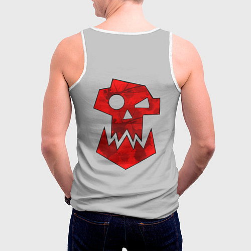 Мужская майка без рукавов Waaagh reference / 3D-Белый – фото 4