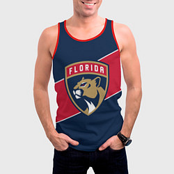 Майка-безрукавка мужская Florida Panthers , Флорида Пантерз, цвет: 3D-красный — фото 2
