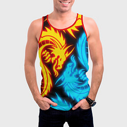 Майка-безрукавка мужская НЕОНОВЫЕ ДРАКОНЫ NEON DRAGONS, цвет: 3D-красный — фото 2