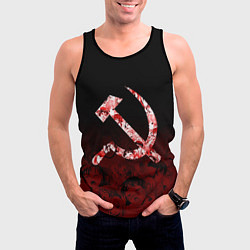 Майка-безрукавка мужская СССР АХЕГАО USSR AHEGAO, цвет: 3D-черный — фото 2