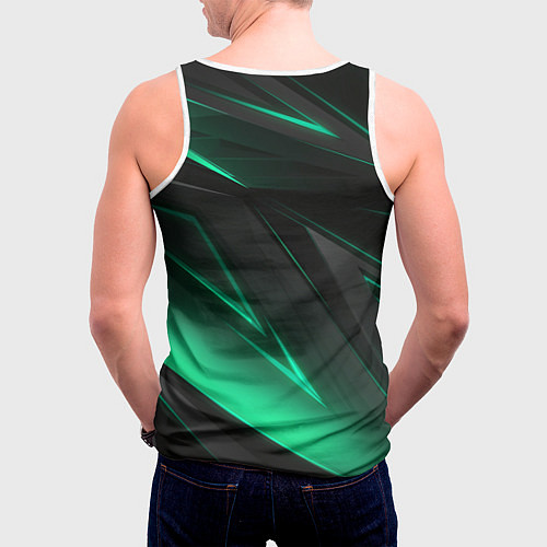 Мужская майка без рукавов MERCEDES-BENZ AMG NEON STRIPES PETRONAS / 3D-Белый – фото 4