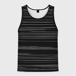 Майка-безрукавка мужская Узор H&S Полосы Черно-белый 119-9-35-5-f-2, цвет: 3D-черный