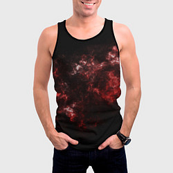 Майка-безрукавка мужская Красный космос Red space, цвет: 3D-черный — фото 2