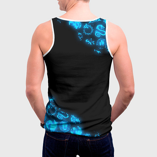 Мужская майка без рукавов МЕЛИОДАС НЕОНОВЫЙ 7 СМЕРТНЫХ ГРЕХОВ / 3D-Белый – фото 4