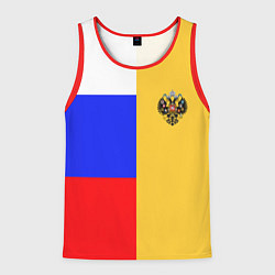 Майка-безрукавка мужская Имперское знамя ТРИКОЛОР, цвет: 3D-красный