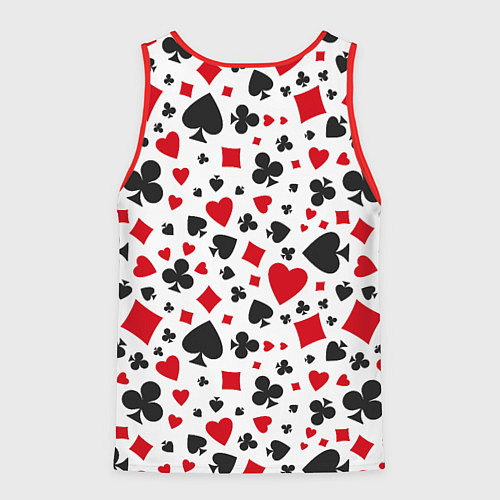 Мужская майка без рукавов Картёжные Масти / 3D-Красный – фото 2